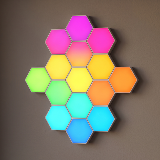 Hexagon LED Wall Panels, 30 Pack (3 x 10 Pack)