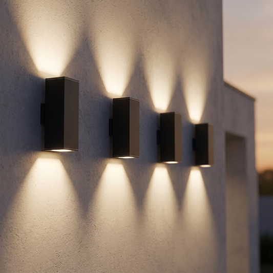 Matte Black Outdoor Wall Sconces, 4 Pack (2 x 2 Pack)