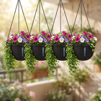 Self-Watering Hanging Planters, 4 Pack (2 x 2 Pack)