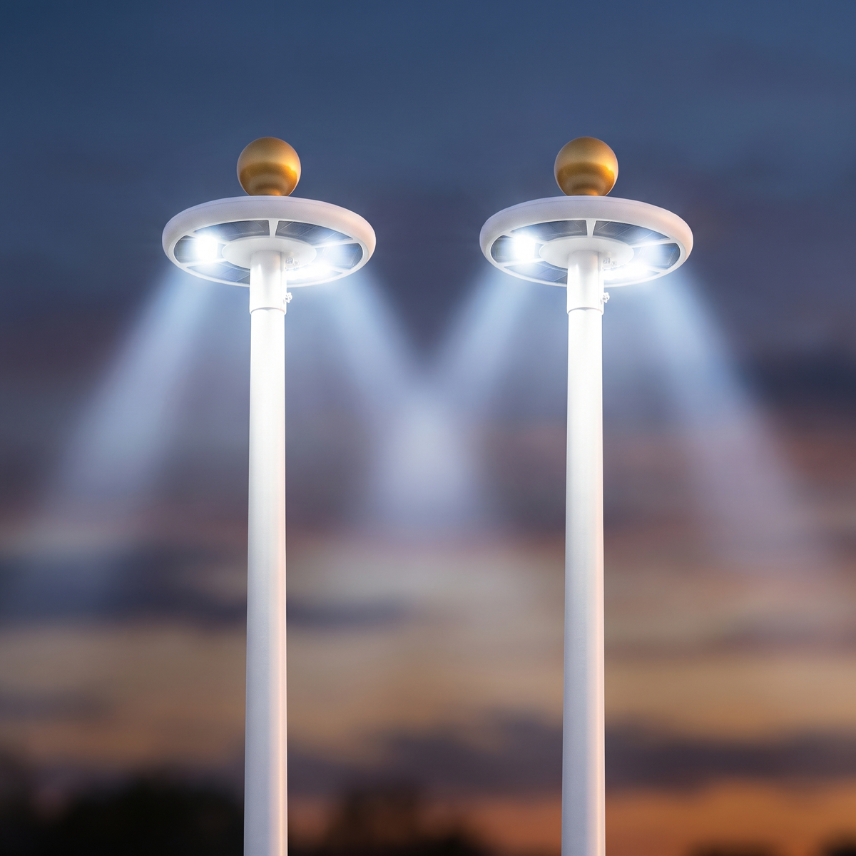 42 LED Solar Flag Pole Lights, 2 Pack