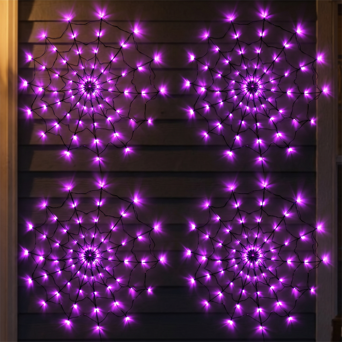 LED Spider Web Lights, 4 Pack
