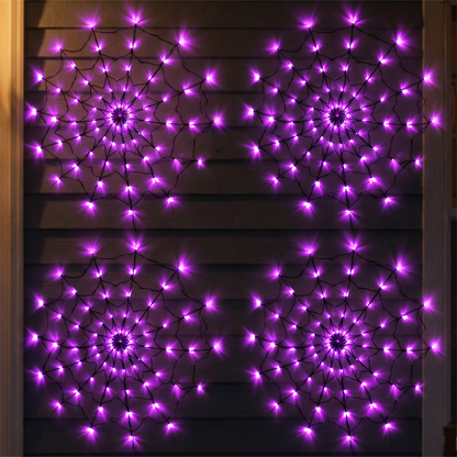 LED Spider Web Lights, 4 Pack