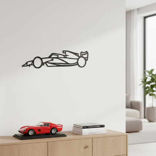 Sports Car Metal Wall Art, Style 4, Laser Cut Iron