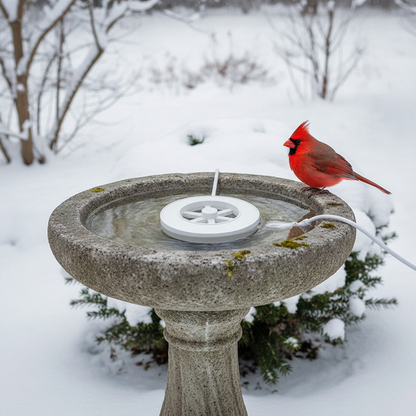 70 W Heated Bird Bath De-Icer with Thermostat, 5.12 in