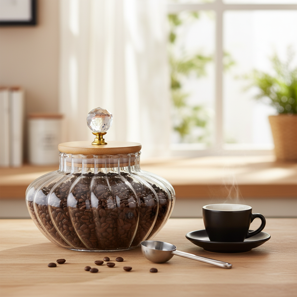 High Borosilicate Glass Storage Jar with Sealed Lid