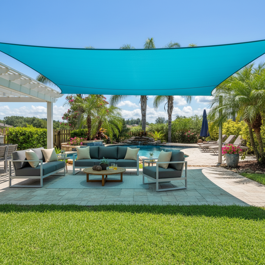 13.12 ft Outdoor Shade Sail for Patios and Yards