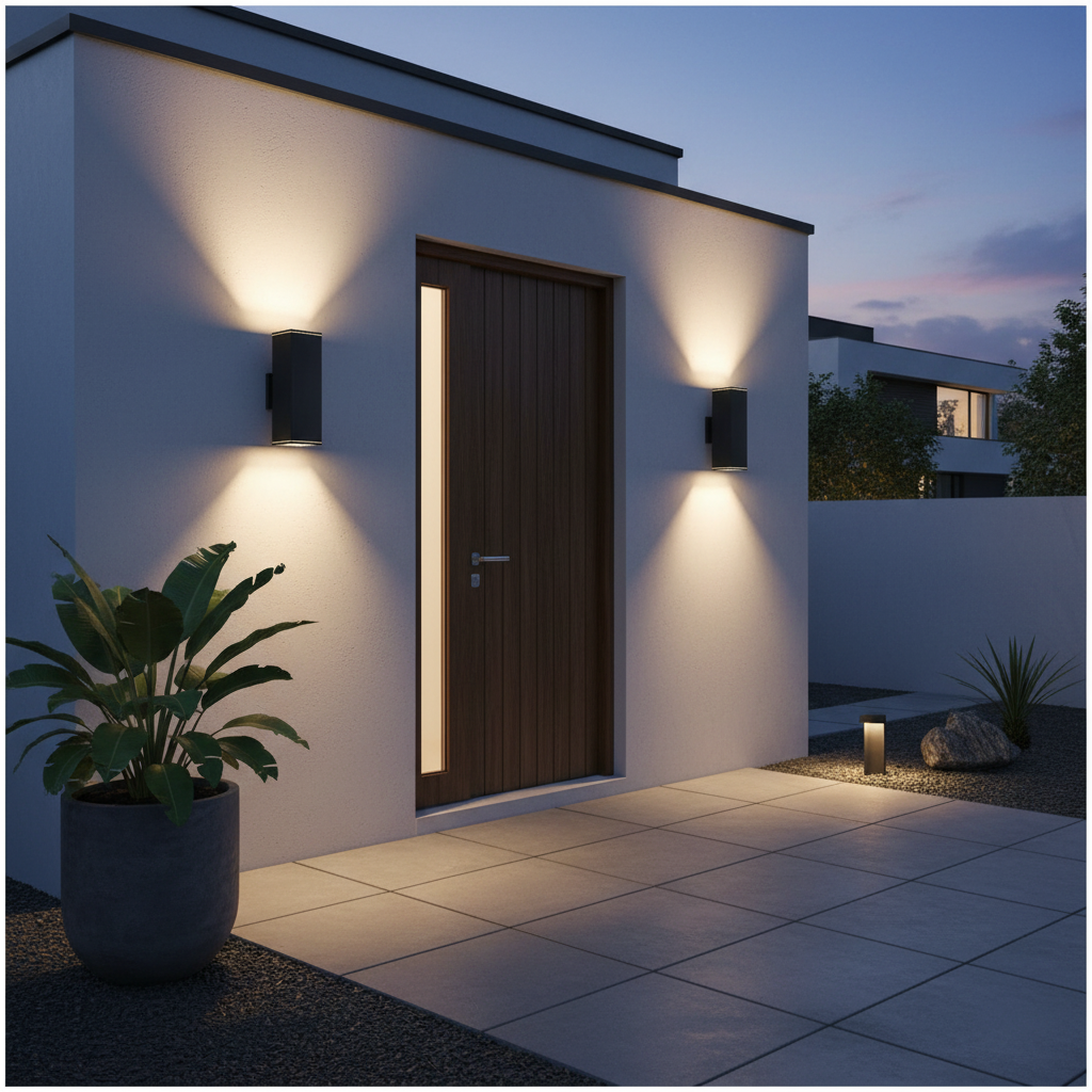 14 in Outdoor Wall Sconce, 2-Pack, Matte Black