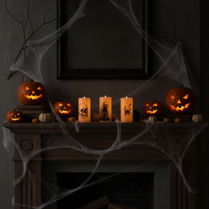 3 Pack Halloween Flameless Candle Lamps