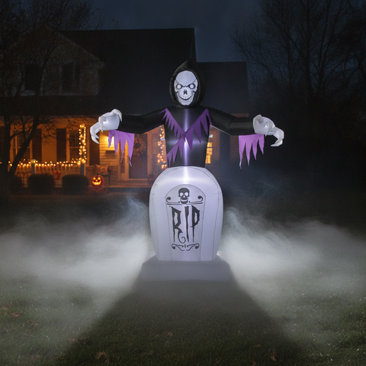8 ft Inflatable Grim Reaper Halloween Yard Decoration