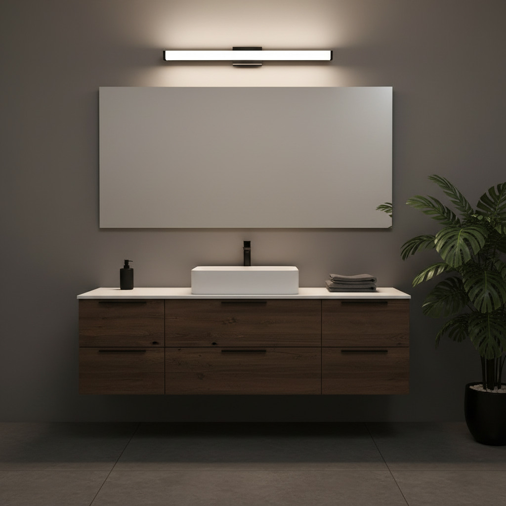 41 in Matte Black LED Vanity Light Bar for Bathroom