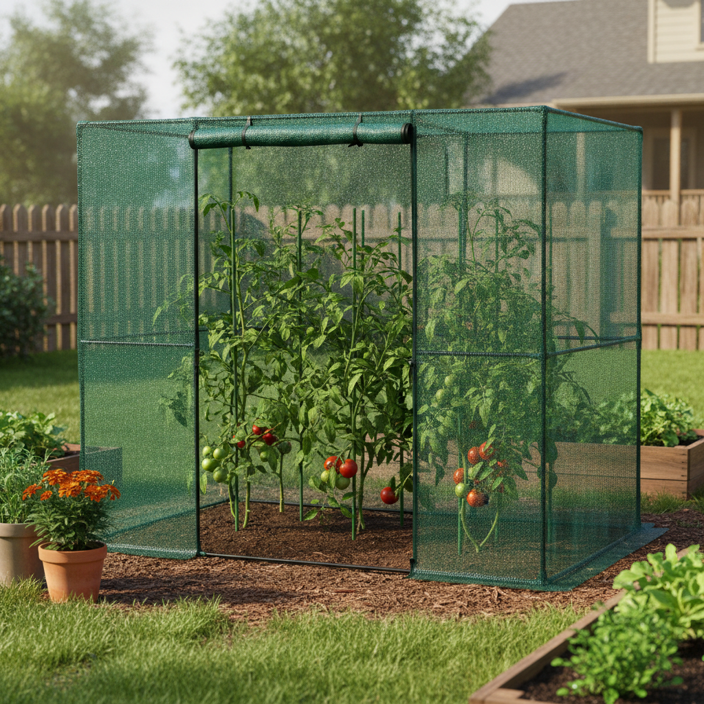 Crop Cage Plant Protection Tent, 7.8 x 3.9 x 5.9 ft