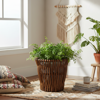 Handmade Willow Wicker Planter Basket with Liner