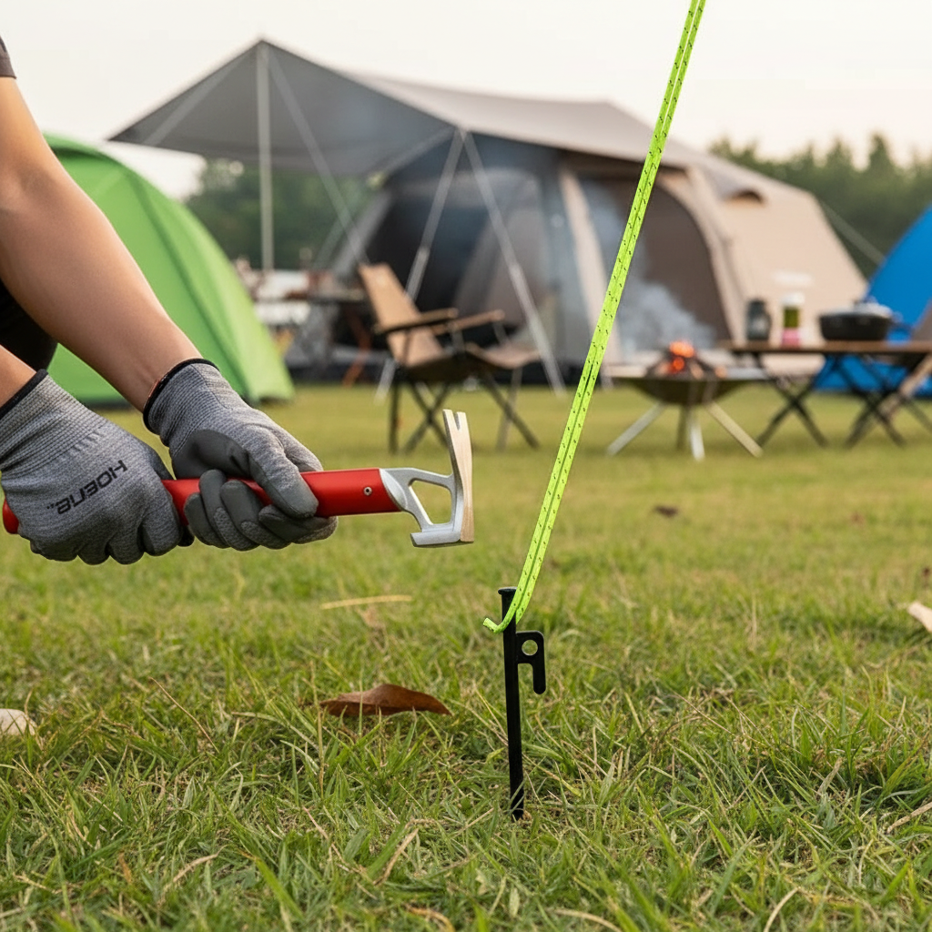 30 cm Steel Camping Tent Stake, Black