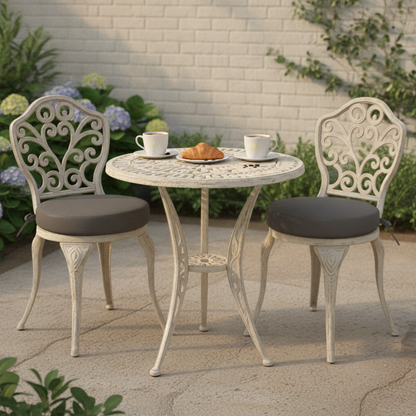 Round Patio Chair Cushions, Set of 4, 15 in, Dark Gray