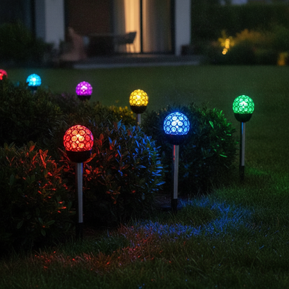 Solar Ball Garden Lights, 3 Pack, Colour Changing