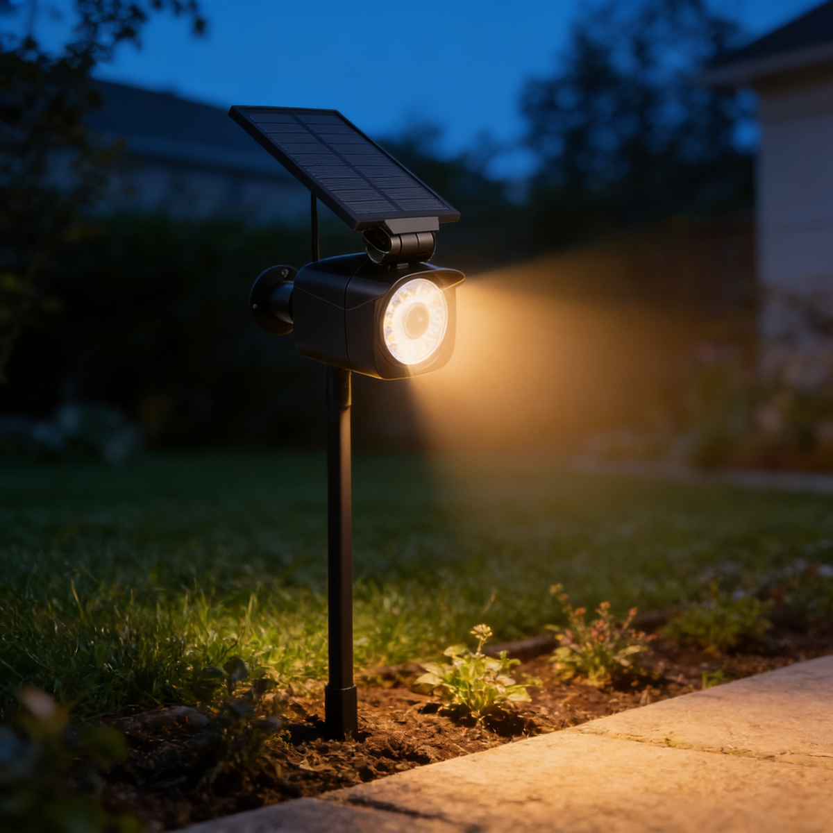 Integrated Solar Outdoor Light, White Light, IP65