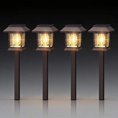 Solar Tungsten Filament Garden Light, Outdoor Landscape Lamp