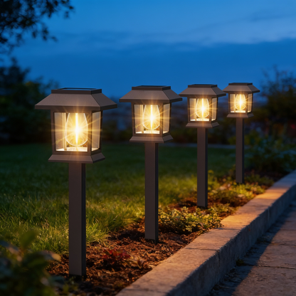 Solar Tungsten Filament Garden Light, Outdoor Landscape Lamp