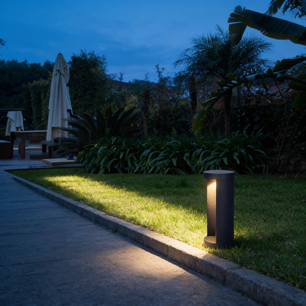 Solar LED Lawn Light, Semicircle Aluminum Path Light, IP55