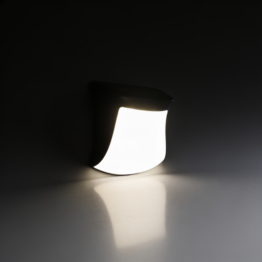 Solar Fence Lights, 4 Pack Outdoor Wall Lights, Warm or White Light