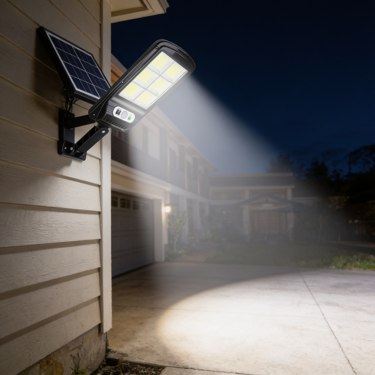 Solar Street Light with Motion Sensor, LED Outdoor Garden Light