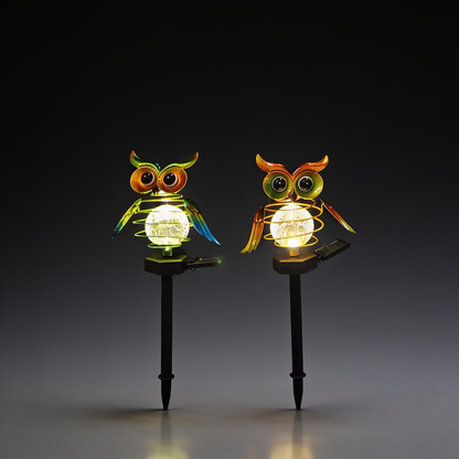 Solar Owl Garden Stake Light, LED Pathway Lamp, 17.7 in