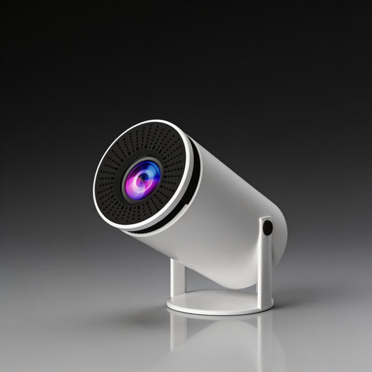 Home Projector, 720p HD, 120 ANSI Lumens, Remote Included, White