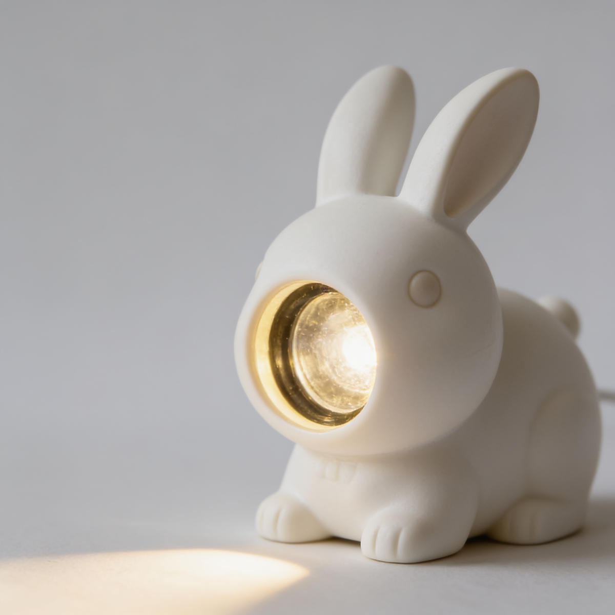 Rabbit Star Projector Night Light, USB Rechargeable, Pink or White