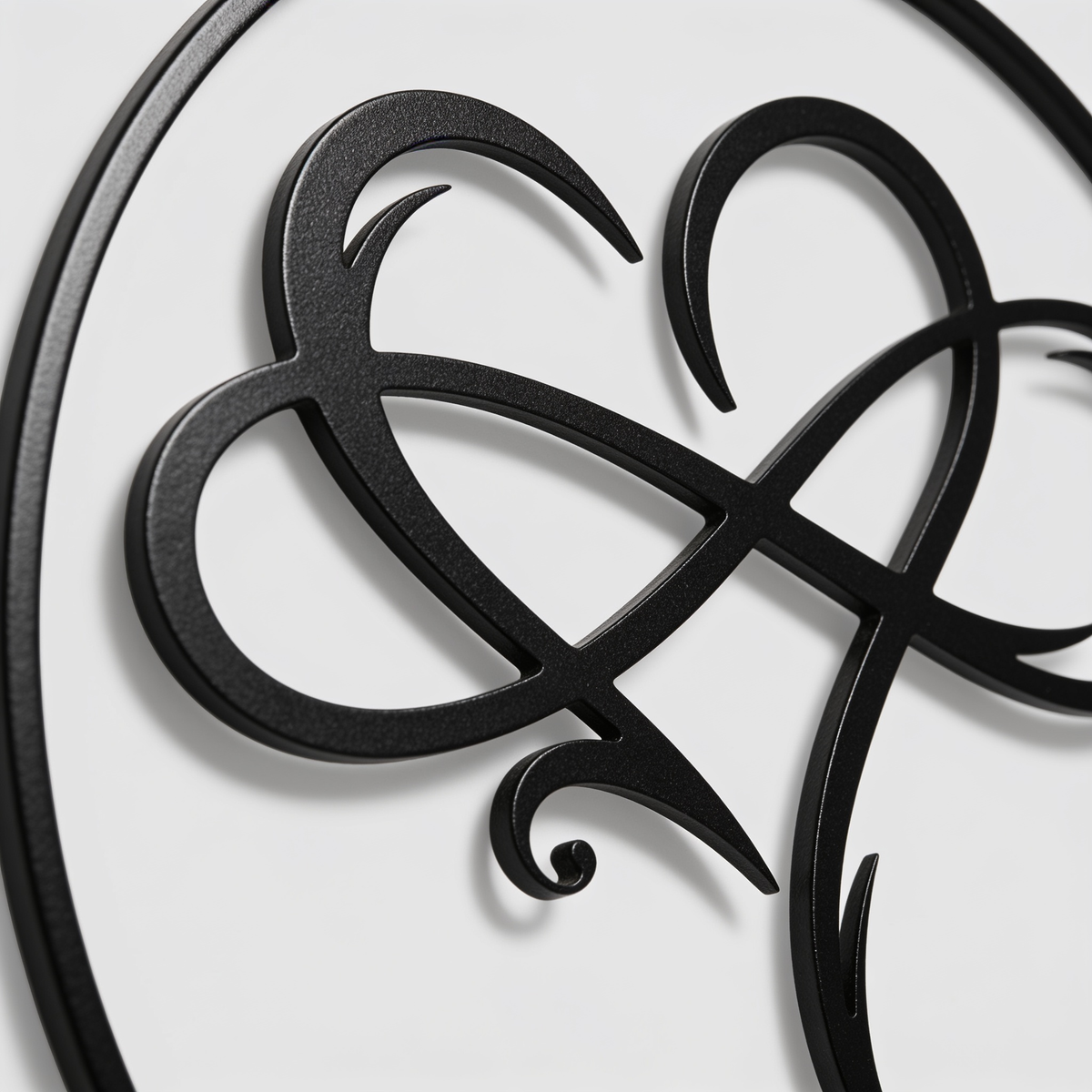Infinity Heart Metal Wall Decor, Black