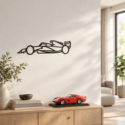 Sports Car Metal Wall Art, Style 4, Laser Cut Iron