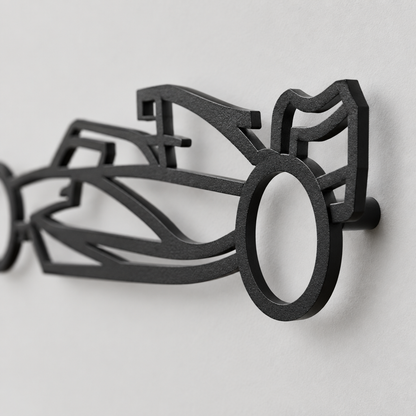 Sports Car Metal Wall Art, Style 4, Laser Cut Iron
