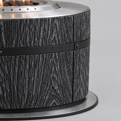 Fire Pit, 20.5 in Wood Burning Bonfire, Black