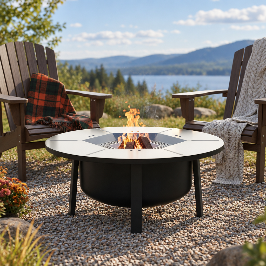 Fire Pit Heat Deflector for 25 in Fire Pits, Steel