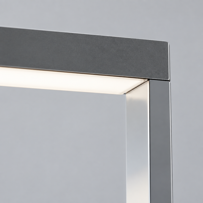 Modern LED Desk Lamp with USB Port and Outlet, Pewter