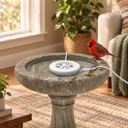 70 W Heated Bird Bath De-Icer with Thermostat, 5.12 in