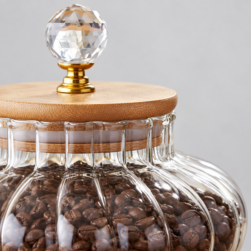 High Borosilicate Glass Storage Jar with Sealed Lid
