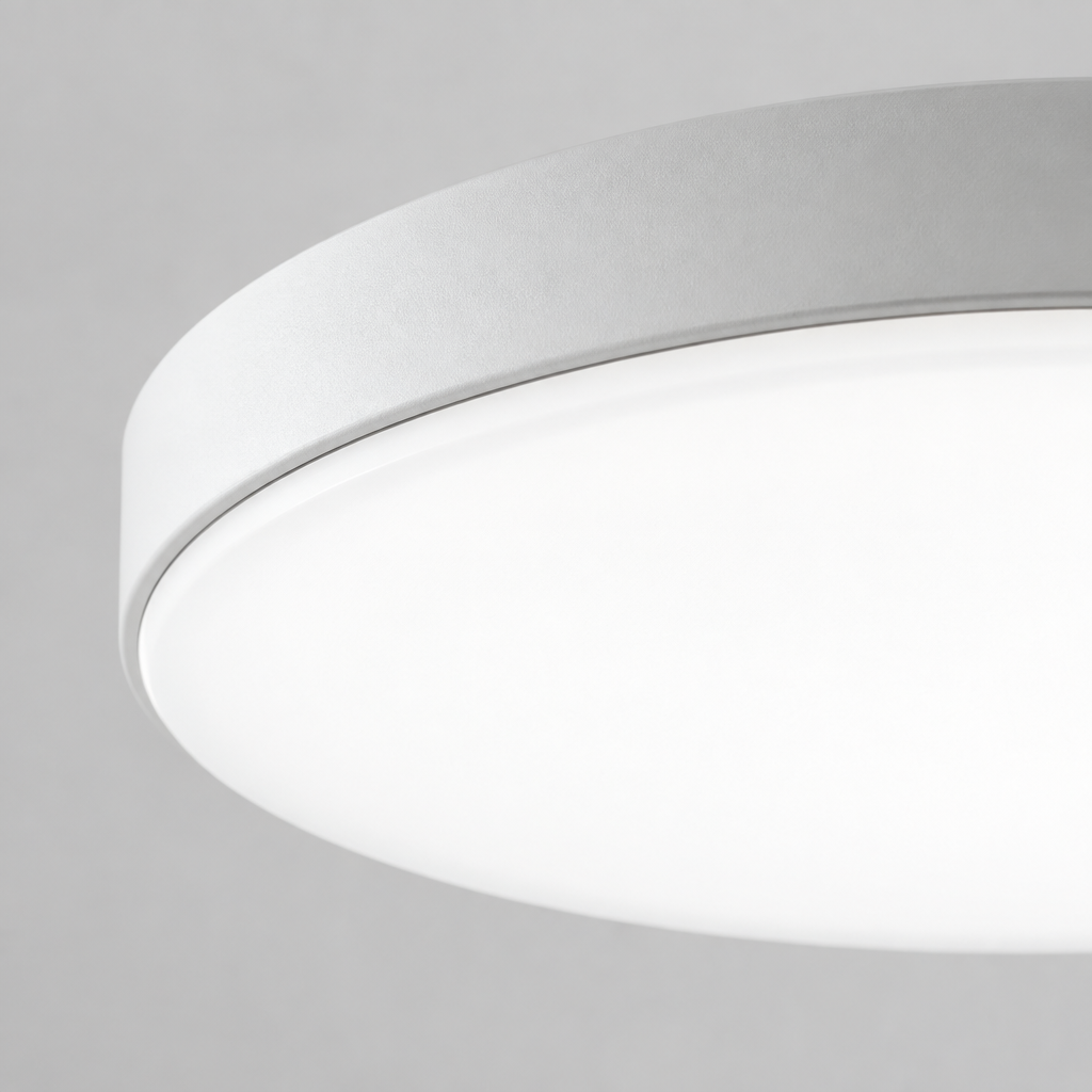 White Ultra Thin LED Flush Mount Ceiling Light, 6500K