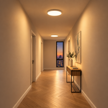 White Ultra Thin LED Flush Mount Ceiling Light, 6500K