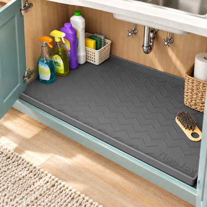 Silicone Under Sink Mat and Cabinet Liner, Dark Gray