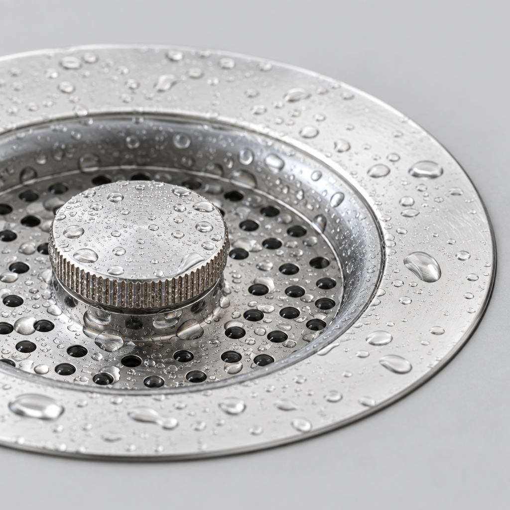 3 in 1 Kitchen Sink Drain Strainer and Stopper, Silver