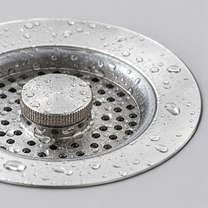 3 in 1 Kitchen Sink Drain Strainer and Stopper, Silver