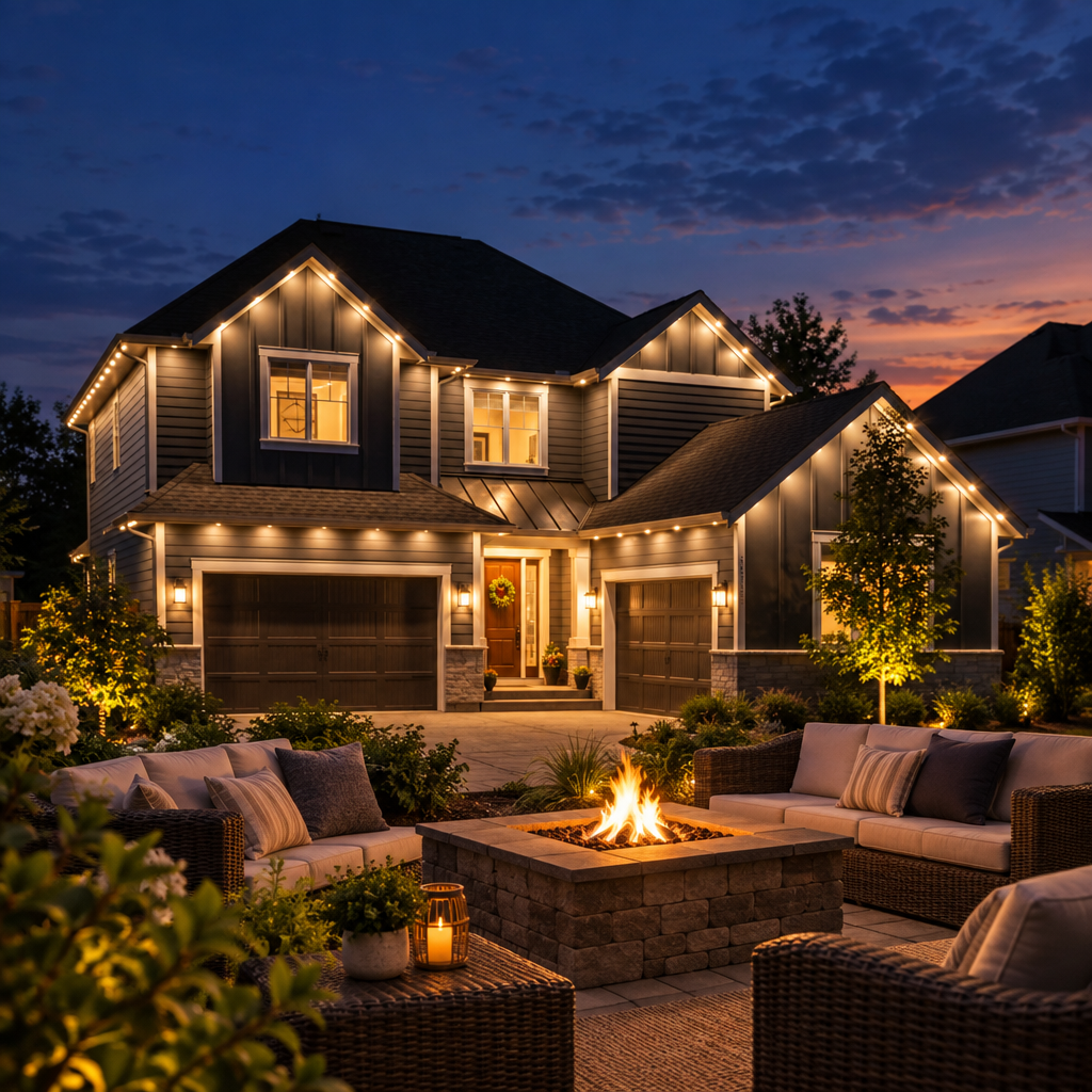 150 ft Permanent Outdoor Eave Lights, RGB, App and Remote