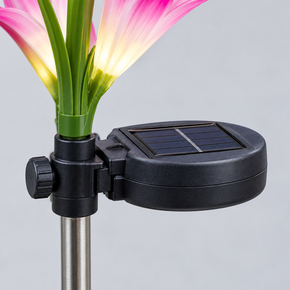 2-Pack Solar Lily Flower Garden Lights, LED
