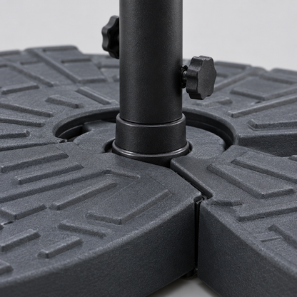 145 lb Cantilever Patio Umbrella Base, Black, 4-Piece