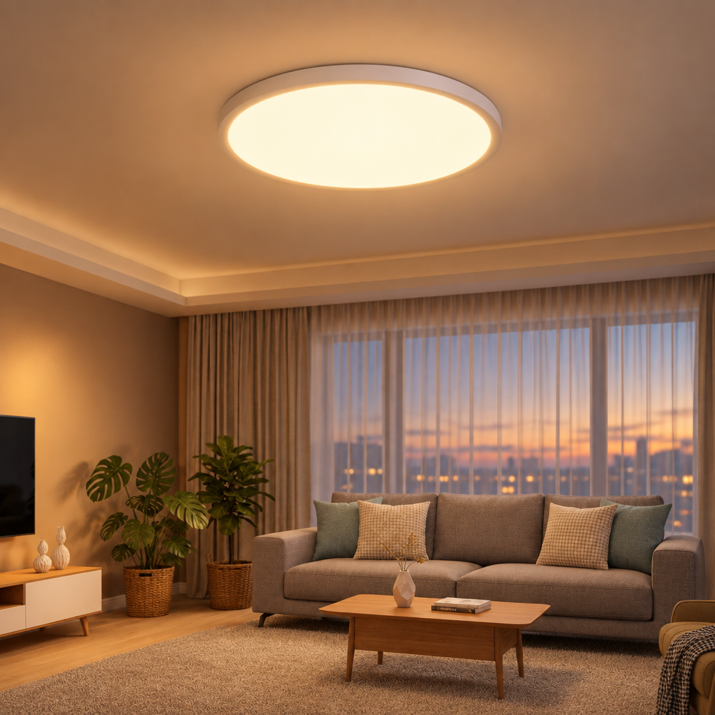 16 in Flush Mount LED Ceiling Light, 32W, 5 Color Modes