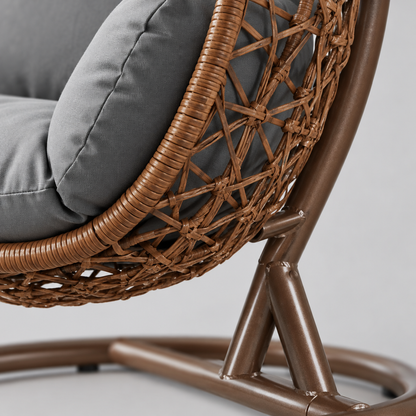 Hanging Egg Chair Cushion with Headrest Pillow
