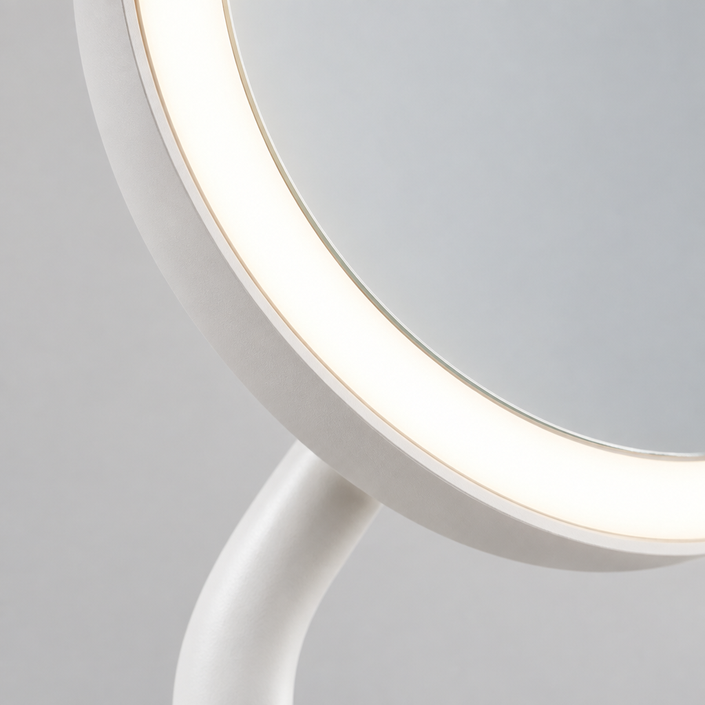 7.5 in Lighted Makeup Mirror with 5X Magnifier, White