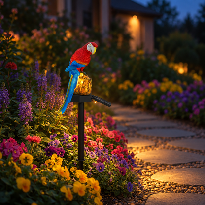 Solar Parrot Garden Stake Light, IP65 Outdoor Lawn Lamp