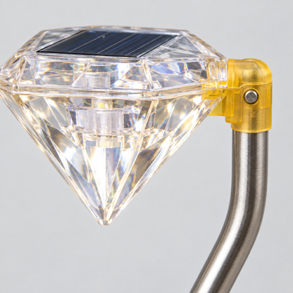 4 Pack Diamond Solar Garden Lights, 7 Color, 12.2 in
