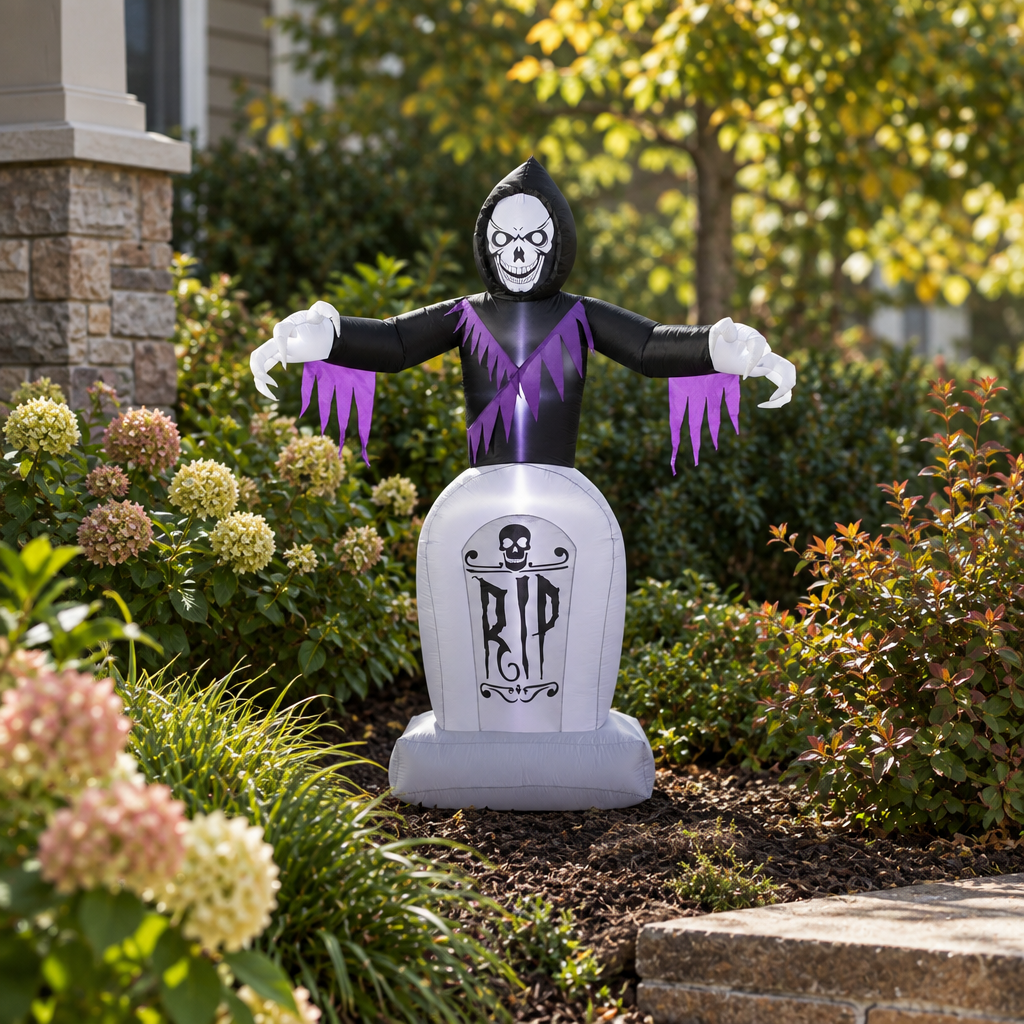 8 ft Inflatable Grim Reaper Halloween Yard Decoration